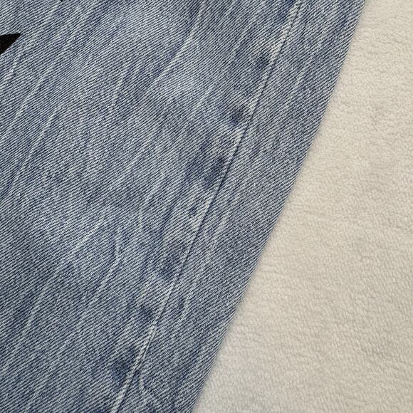 Pac Sun x Playboy Wide Leg Super Distressed Light Wash High Waist Jeans Size 24 - Picture 5 of 16